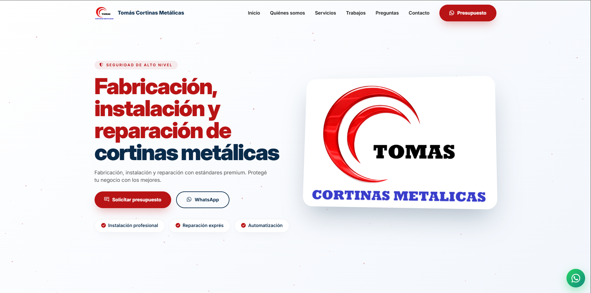 Tomás Cortinas Metálicas
